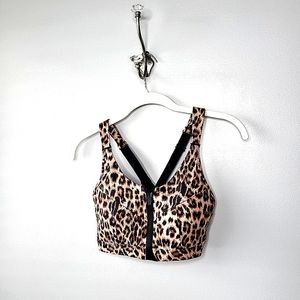 Zip Front Sports Bra - Women High Impact Workout Bra Wirefree Removable Pads